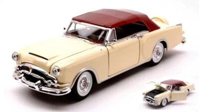 MODELLINO AUTO EPOCA STATICO WELLY PACKARD CARIBBEAN SOFT TOP 1953 GIALLO 1:24 - Immagine 1 di 2
