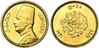 ÄGYPTEN, GOLD 20 PIASTER KING FUAD 1930 (J) HOHE GRADE, SELTEN