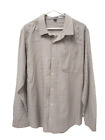 Horny Toad & Co Mens Shirt Xl Grey White Striped Long Sleeve Button Organic