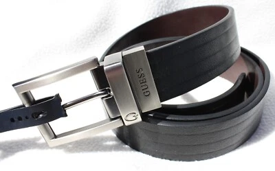 GUESS Cinturón Cuero Reversible Negro/Marrón Talla XL 42-44" Nuevo con Etiquetas $40 Foto 1 de 4