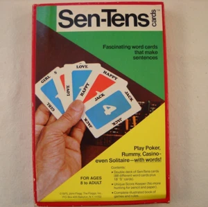 Sen-Tens Card Word Game 1975 John Flagg VERY RARE VINTAGE sentens - Picture 1 of 7