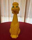 Vintage Yellow Hard Plastic Poodle Piggy Bank