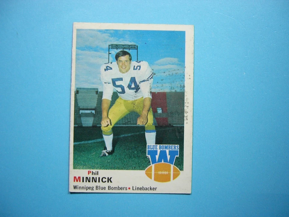 1970 O-PEE-CHEE CFL FOOTBALL CARD #67 PHIL MINNICK EX/NM NM SHARP!! '70 OPC - Image 1 of 2