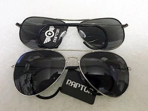 LARGE AVIATOR SUNGLASSES WITH G15 LENS SILVER FRAME - Picture 1 of 2