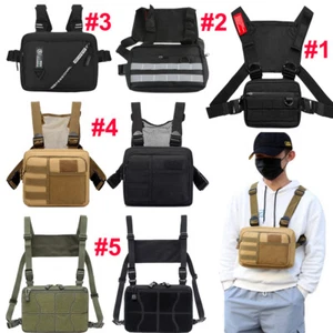 Tactical Combat Chest Rig Bag Front Vest Bag Recon Kit Concealed Carry Pouch Bag - Picture 1 of 30