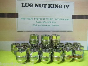 16 LUG NUTS DUAL EXTERNAL THREAD 9/16-18 8 LUG NUTS CHEVY, GMC 1971-1988 - Picture 1 of 1