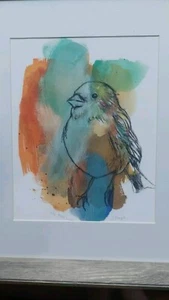 Art Print Wall Decor Framed Sparrow Watercolor One Pure Moment 12x15 - Bild 1 von 11