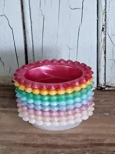 Vintage Set 8 Hard Plastic Candy,Egg Holder,Nut Cups-Boopie Pattern Egg Shaped - Picture 1 of 12