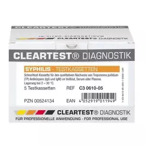 5/10pcs CLEARTEST Syphilis Rapid Test Antibody Treponema Pallidum Diagnosis - Picture 1 of 2