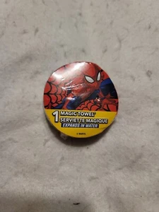 Spider-Man Magic Compressed Towel Expands in Water 11.5"X11.5" Marvel Official - Picture 1 of 5