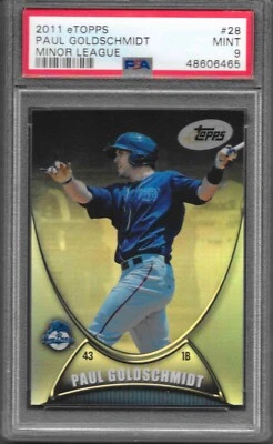 2011 eTopps Paul Goldschmidt Rookie Card RC PSA 9 /749 LOW POP Minor League HOF - Image 1 of 2
