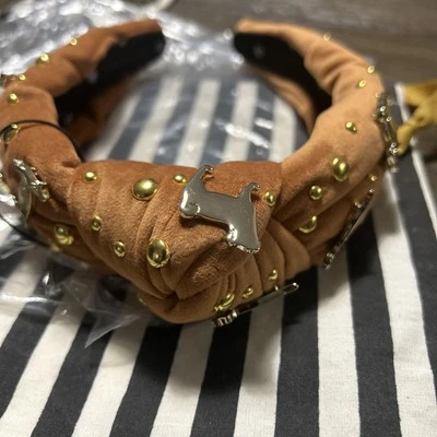 Lele Sadoughi Dog Lover Embellished Knotted Headband NWT - Image 1 of 4