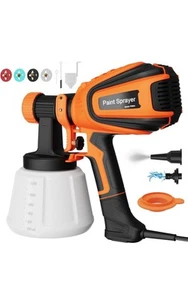 Farbspritzgerät 700W HVLP Elektrische Spritzpistole mit Reinigungs- & Blasfugen 1200ml - Bild 1 von 7