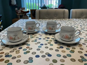 DENBY ENCORE SET OF 4 ESPRESSO CUPS & SAUCERS STONEWARE TABLEWARE BNWT - Picture 1 of 16