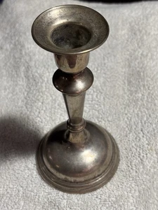 Vintage 830 Silver Norwegian Candlestick 62.5 Grams 5 7/8“ Scrap Unweighted - Picture 1 of 3