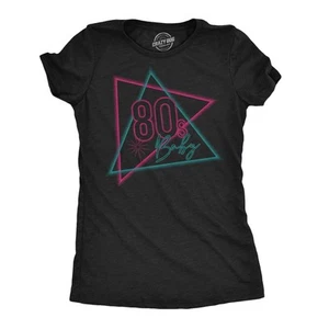 Camisetas divertidas para mujer años 80 bebé retro gráfico camiseta para dama - Imagen 1 de 7