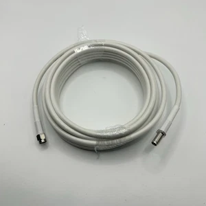 Coaxial Cable F-Type Male to Female Extension – White – 10ft - Picture 1 of 5