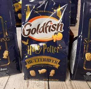 Goldfish Harry Potter Butterbeer Butterscotch Sabor Grahams Horneados 6.1 OZ Paquete de 5 - Imagen 1 de 6