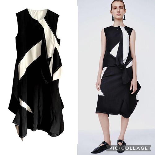 Celine Phoebe Philo abito asimmetrico deformato 40