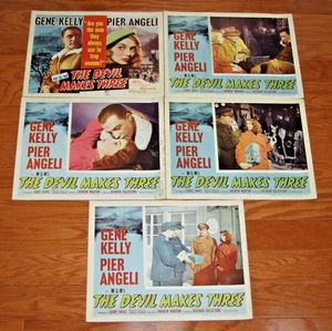 THE DEVIL MAKE THREE Gene Kelly - Pier Angeli - 1952 - Lote de 5 tarjetas de vestíbulo - Imagen 1 de 6