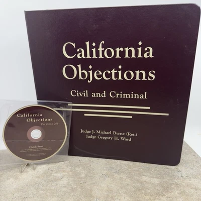 California Objections Civil & Criminal Rev.7 2010 Byrne Ward Law Binder + CD - Image 1 of 4