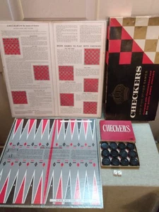 Complete Vintage 1960 Whitman Checkers & Five Other Games + Backgammon Board - Picture 1 of 16