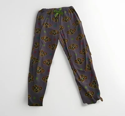 女孩的猴子图案紫色抓绒睡衣裤 XL 14-16 — 第 1/3 张图片