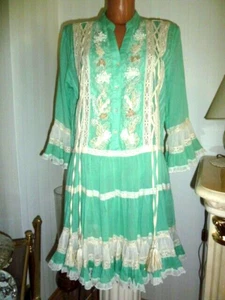 SUMITRA traumhaftes exklusives Kleid Damenkleid, Gr. S/M - NEU - - Bild 1 von 15