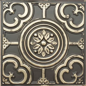 PL50 Imitación Estaño Clásico Latón Envejecido 3D Tejas Decoración Paneles de Pared 10Azulejos/lote - Imagen 1 de 12