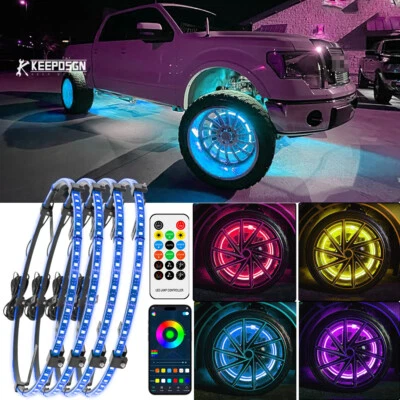 Luces LED de anillo de rueda de 15,5"" APP remota control Bluetooth para Ford F-150 F-250 Foto 1 de 4