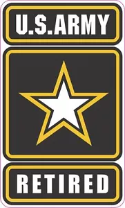 US Army Retired Vinyl Sticker Decal 4 inch - Picture 1 of 1