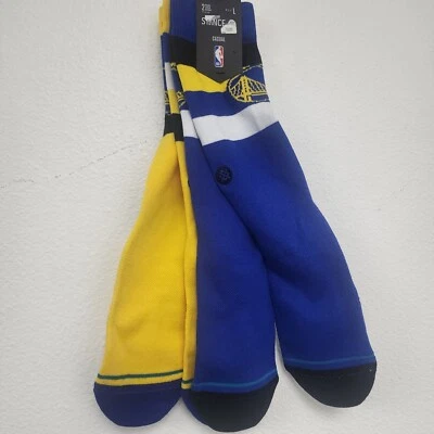 Stance Golden State Warriors 2 Pair Socks NBA B-ball  Curry Men's Large 9 - 12 - Image 1 of 2
