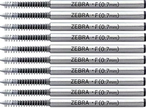 Zebra Pen Refills 0.7Mm Pack of 10 F-701 - Picture 1 of 12