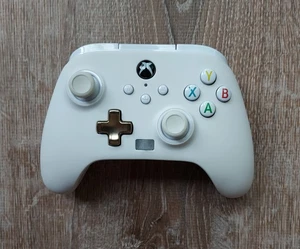 Xbox One PC Windows Wired Remote Power A Fusion White Controller 1518809-01 - Afbeelding 1 van 5