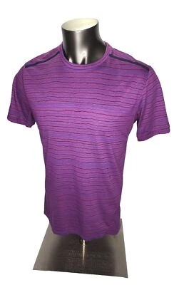 Camisa de correr Nike Tailwind talla L para hombre a rayas 872018 azul baya entrenamiento  Foto 1 de 4
