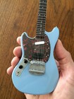 Kurt Cobain Blue Fender Mustang Nirvana Collectible Mini Guitar by AXE HEAVEN