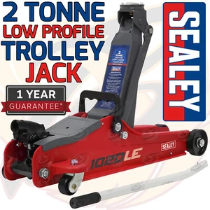 SEALEY 2 Tonne Low Profile Trolley Jack Hydraulic Lift Heavy Duty Car Floor RED - Picture 1 of 5