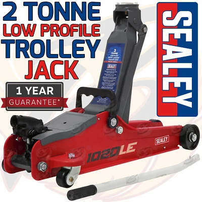 SEALEY 2 Tonne Low Profile Trolley Jack Hydraulic Lift Heavy Duty Car Floor RED - Image 1 of 4