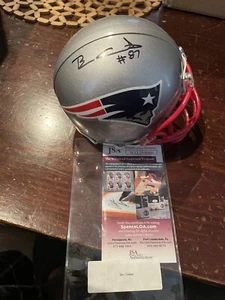 Ben Coates New England Patriots Signed Mini Football Helmet JSA COA - Picture 1 of 10