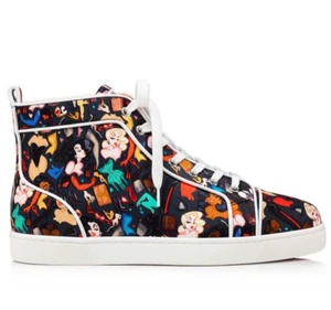 Christian Louboutin Louis Orlato Dr Bored Crepe Satin Hi-Top Sneaker Schwarz 42,5 - Bild 1 von 10