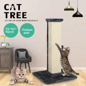 92cm Pet Cat Scratching Post Sisal Tree Scratcher Tower Condo House Tall - Picture 1 of 10