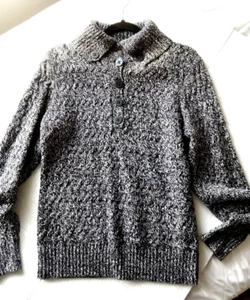 Liz Claiborne klassischer Strickpullover Pullover mit Kragen grau Gr. L - Bild 1 von 17