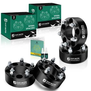 4x 5x4.5" to 5x4.5" Wheel Spacers M12x1.5 73mm 2" for Toyota Camry RAV4 Mazda - Picture 1 of 8