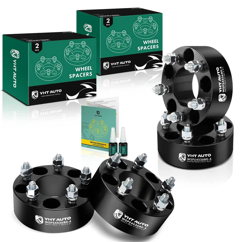 4x 5x4.5" to 5x4.5" Wheel Spacers M12x1.5 73mm 2" for Toyota Camry RAV4 Mazda - Image 1 of 4