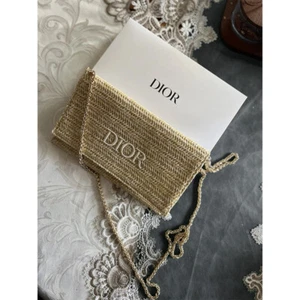 Dior Strohkette, Kosmetiktasche, Umhängetasche, Clutch - Bild 1 von 7
