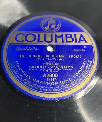 The Kiddies Christmas Frolic Morning and Evening A2800 Antique 78 rpm record - Image 1 of 4