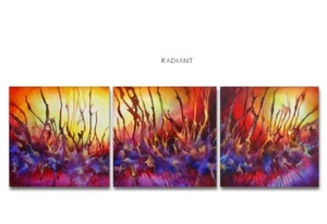 luminoso colorato grande radiante fluente decorativo ipnotico originale Mike Lang art - Foto 1 di 7