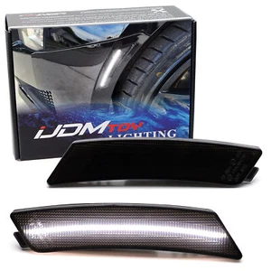 Smoke Lens White Full LED Strip Front Bumper Side Markers For Cadillac 20-24 CT5 - Picture 1 of 8