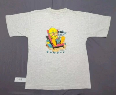 Vintage 1996 Warner Bros Tweety Bird Hawaii Shirt Youth 14/16 - Image 1 of 4