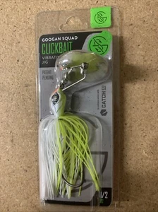 Googan Squad Clickbait 1/2 oz 5/0 Hook White/Chartreuse - Picture 1 of 2